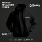 Premium Regular Fit Hoodie - Black (Front)