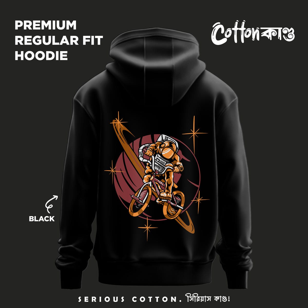 Astronaut 02 CottonKando Premium Graphic Hoodie