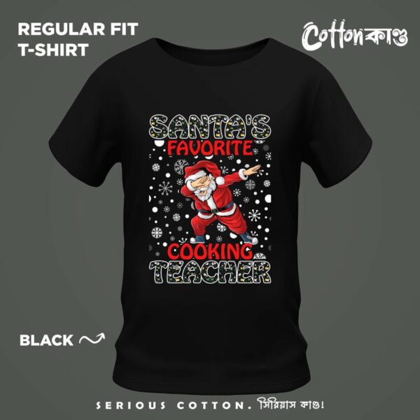 Santa's Favorite Cooking Teacher | Christmas T-Shirt | CottonKando