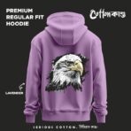 Vintage Eagle | Regular Fit Graphic Hoodie | Lavender | CottonKando