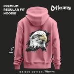 Vintage Eagle | Regular Fit Graphic Hoodie | Pink | CottonKando