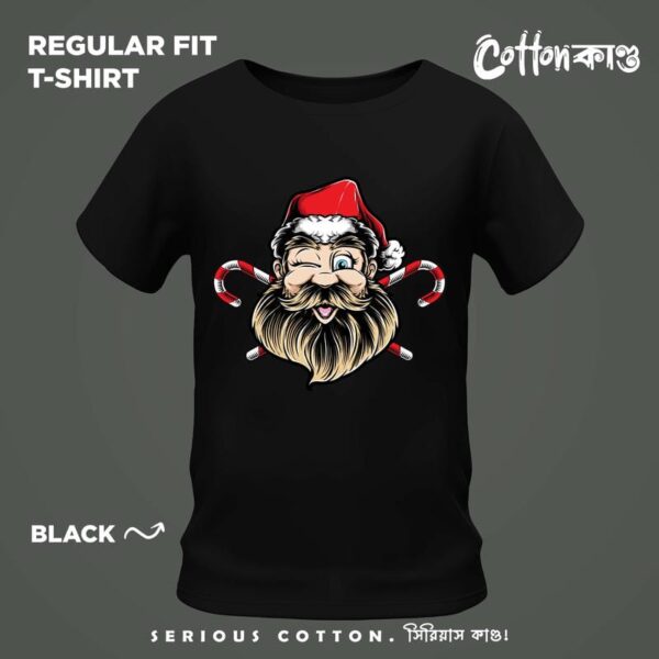 Winking Santa | Christmas T-Shirt | CottonKando