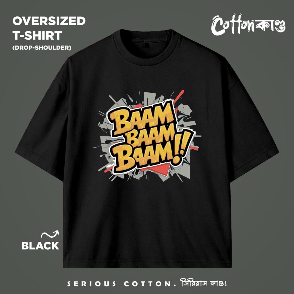 Baam Baam Baam | Oversized Graffiti T-Shirt | CottonKando