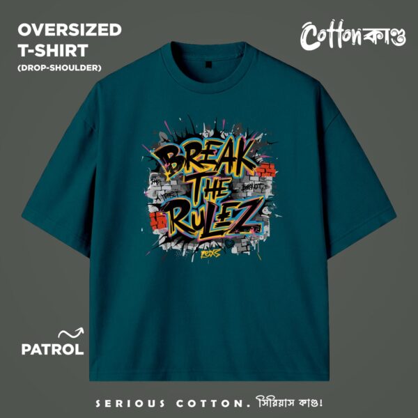 Break The Rulez | Oversized Graffiti T-Shirt | CottonKando
