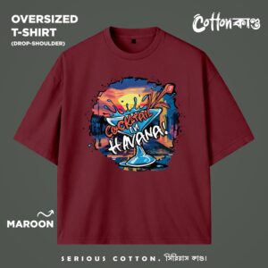 Cocktail In Havana | Oversized Graffiti T-Shirt | CottonKando