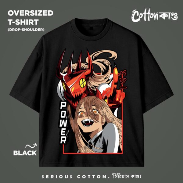 Power v5 | Oversized T-Shirt | CottonKando x Chainsaw Man