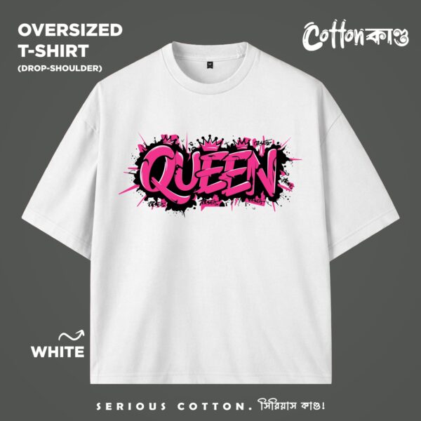 Queen | Oversized Graffiti T-Shirt | CottonKando