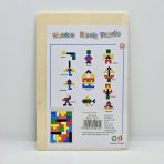 Russian Blocks Puzzle Board wooden Tetris game for kids logical thinking and color recognition