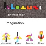 Russian Blocks Puzzle Board wooden Tetris game for kids logical thinking and color recognition