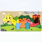 Early Learner 3D Block Puzzle set featuring large wooden chunky pieces for toddler skill development