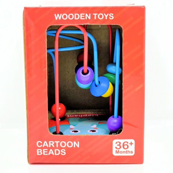 Wire Maze Roller Coaster Beads Set (Small) with colorful wooden beads and a sturdy metal wire maze