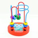 Wire Maze Roller Coaster Beads Set (Small) with colorful wooden beads and a sturdy metal wire maze
