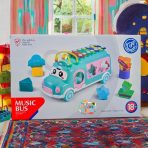Xylophone Music Bus with colorful keys, shape sorting windows, and geometric blocks for early learning