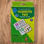 English Numbers Flash Card set 1 to 20 with colorful pictures for kids early learning and counting
