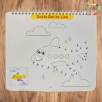 Wipe Activity Book for kids with laminated pages, markers, and a duster for writing practice