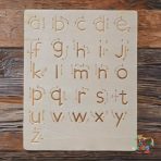 Alphabet Writing Board for kids to practice capital and small letters using a wooden stylus