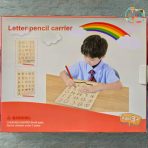 Alphabet Writing Board for kids to practice capital and small letters using a wooden stylus