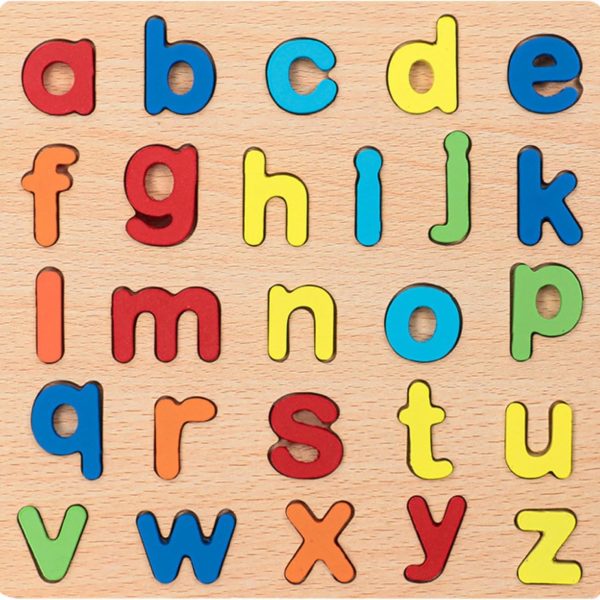 Alphabet Small Letter Puzzle Board a-z wooden educational toy for kids learning