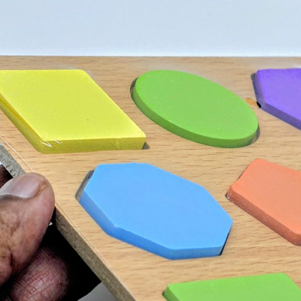 Geometric Shapes Puzzle Board wooden shape sorter puzzle for kids learning