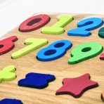 Shapes and Numbers Puzzle Board wooden number puzzle for kids early math and shape learning