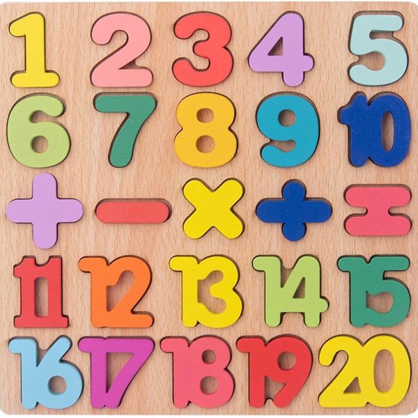 Numbers Puzzle Board wooden number puzzle for kids early math and counting learning