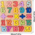 Numbers Puzzle Board wooden number puzzle for kids early math and counting learning