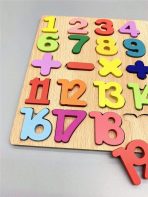 Numbers Puzzle Board wooden number puzzle for kids early math and counting learning