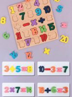 Numbers Puzzle Board wooden number puzzle for kids early math and counting learning