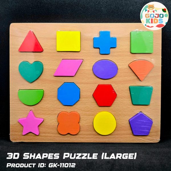 Large Geometric Shapes Puzzle Board wooden shape sorter puzzle for kids advanced learning