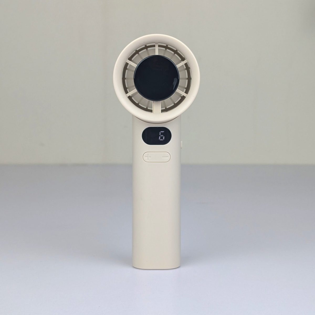 m11-nl-619-intelligent-digital-handheld-fan-portable-bladeless-rechargeable-fan-white-color