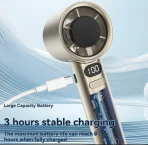 m11-nl-619-intelligent-digital-handheld-fan-portable-bladeless-rechargeable-fan-white-color