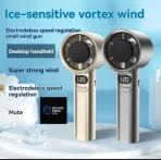 m11-nl-619-intelligent-digital-handheld-fan-portable-bladeless-rechargeable-fan-white-color