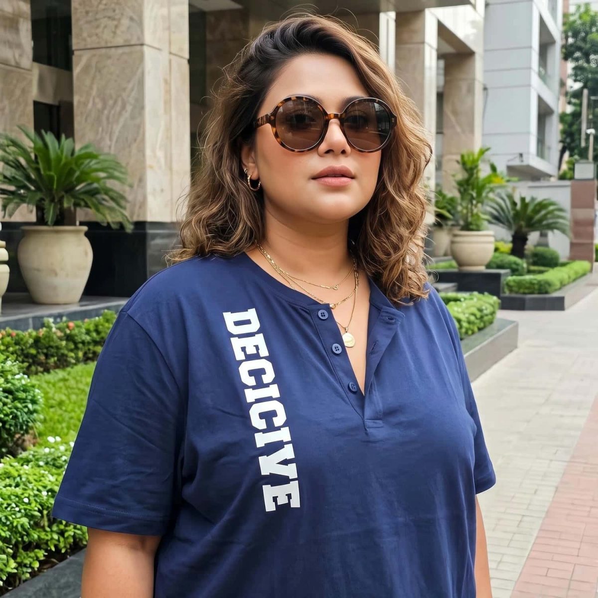 Plus Size Drop-Shoulder T-Shirt