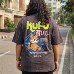 KUFU plus size drop shoulder t shirt back view