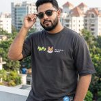 KUFU plus size drop shoulder t shirt front view