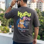 KUFU plus size drop shoulder t shirt back view